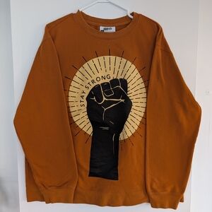Black History Month Graphic Sweatshirt "Stay Strong" Protest Citizen ~ Size XL